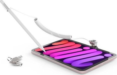 Aksesor sigurie për stilolapsin Compulocks CL01APUTL, për Apple Pencil, kabllo 1.6 m, ngjyrë argjendtë