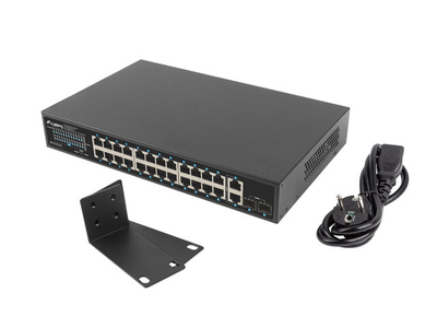 Switch rrjeti Lanberg RSGE-24P-2GE-2S-250, 24x PoE+ 1Gbps, 2x SFP, 250W, i zi