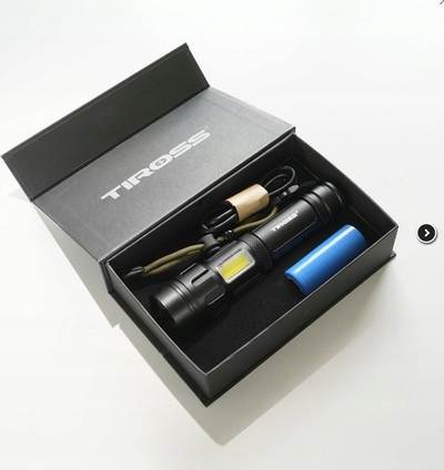 Elektrik dore Tiross TS 1887, 1300 lm, power bank, i zi