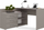 Tryezë këndi Narone Functional Due Dany, 120x50x76cm, me sirtarë, gri