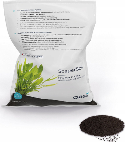 Substrat për akuarium Oase ScaperLine Soil Black, 9L, i zi