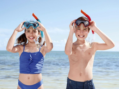 Set maskë zhytjeje me snorkel Bestway Hydro Swim Youth 24025, për fëmijë 7+, blu