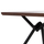 Tavolinë ngrënieje Dyman Walnut Veneer, 220x90x75 cm, strukturë metalike, arre e errët