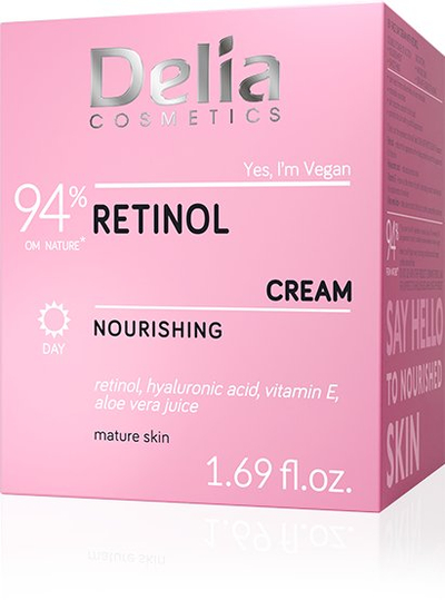 Krem dite fytyre Delia Cosmetics Retinol Nourishing, me retinol, 50 ml