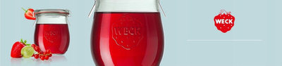 Kavanoz mini Weck 50 ml, me kapak edhe kapëse, set 12 copë, xham i tejdukshëm