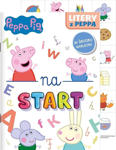 Libër aktiviteti Peppa Pig Get Started 6 Letters with Peppa, polonisht, për kalamaj