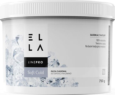 Pastë sheqeri për depilim Ella Soft Cold, përdorim në të ftohtë, 750g, e bardhë