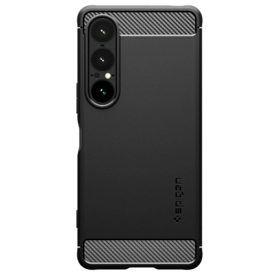 Kuti mbrojtëse Spigen Rugged Armor, për Sony Xperia 1 VII, mat, e zezë