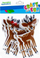 Dekorim vetëngjitës prej fildi Craft with Fun Little Deer, 12 copë, shumëngjyrësh