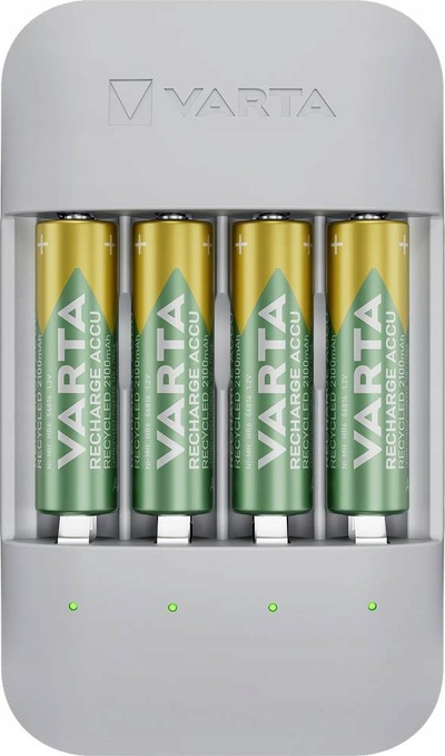 Karikues baterish Varta Eco Pro 57683101121, AA dhe AAA NiMH, karikim i shpejtë, me mbështjellës të ricikluar