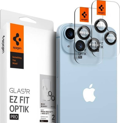 Xham mbrojtës për kamerë Spigen OPTIK.TR EZ.FIT, për iPhone 14 dhe 14 Plus, set me 2 copë, transparent