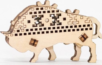 Lodër druri EWA Eco Wood Art Fidget Bison, model 3D montues, antistres