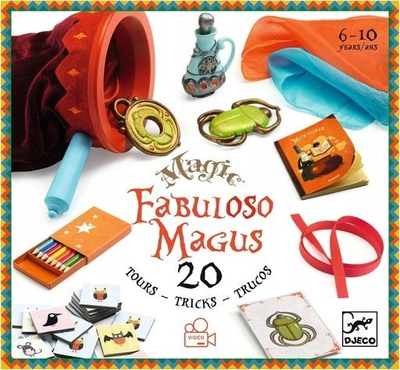 Set magjie Djeco Magic Box Fabuloso Magus DJ09962, 20 truke, për fëmijë