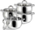 Set tenxherësh Maestro MR 3515-8, 8 pjesë, çelik inox, argjendtë