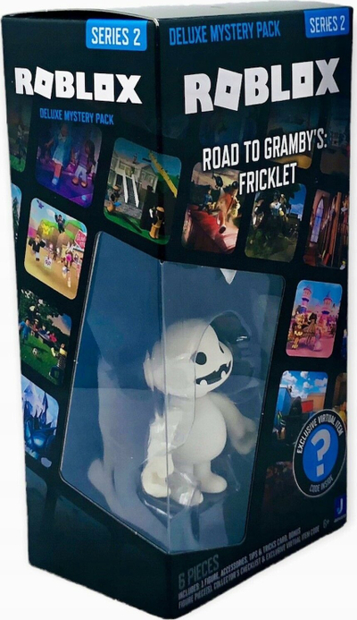 Figurë loje Roblox Deluxe Mystery Pack Series 2 Fricklet, me aksesorë, me kod virtual, e bardhë
