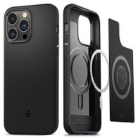 Mbështjellës për iPhone 14 Pro MaxSpigen Mag Armor MagSafe, i zi