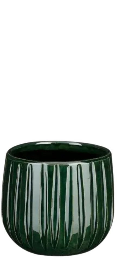 Vazo me lule Mica Flowerpot Pablo 1138280, qeramike, Ø14 cm, jeshile e errët
