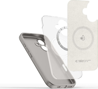Kuti mbrojtëse Tech-Protect Liquid Silicone MagSafe për iPhone 16, silikon, gri