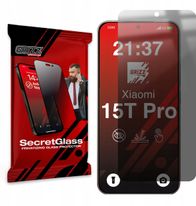 Xham mbrojtës GrizzGlass Matte SecretGlass për Xiaomi 15T Pro, efekt privatësie, mat, i zi