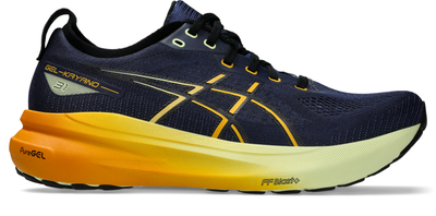 Atlete vrapimi Asics Gel-Kayano 31 për meshkuj, amortizim PureGEL, stabilitet 4D Guidance, blu
