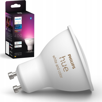 Llambë inteligjente Philips Hue White and Colour Ambiance GU10, 4.2W, LED, e bardhë