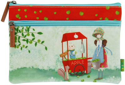 Portofol Santoro Flat Pouch An Apple a Day, me dy zinxhirë, i shumëngjyrshëm