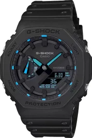 Orë dore Casio GA-2100-1A2ER, kronograf, rezistente ndaj ujit, e zezë