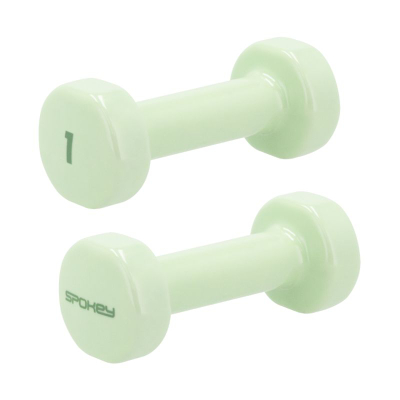 Set hantellash Spokey Shape Vinyl, 2x1 kg, vinyl, jeshile