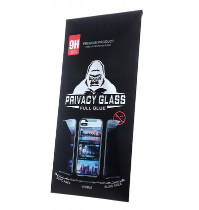 Xham mbrojtës Privacy Glass për Xiaomi Redmi Note 12s 4G, full screen, 9H, me kornizë të zezë