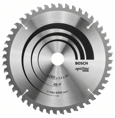 Teh rrethor Bosch Pro për dru, 260mm, 48 dhëmbë, 30mm