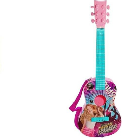 Set kitarë me mikrofon karaoke Lean Toys, muzikë dhe drita, lodër për kalamaj, shumëngjyrsh