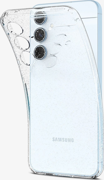 Mbulesë telefoni Spigen Liquid Crystal Glitter për Samsung Galaxy A55, xhel TPU i tejdukshëm me shkëlqim
