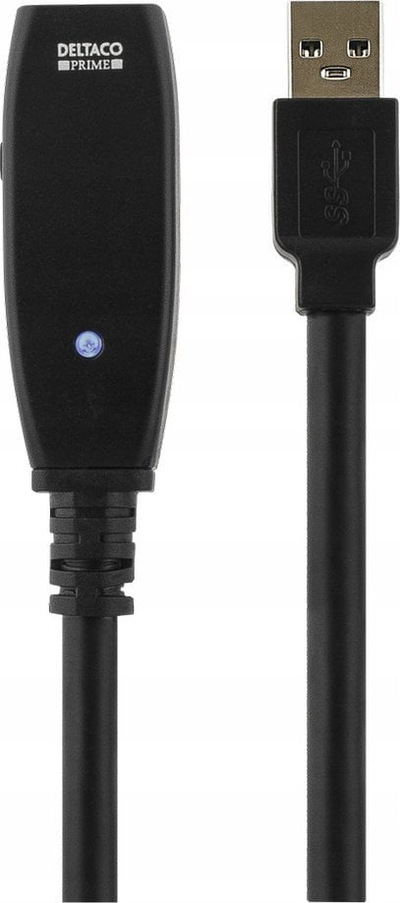 Kabllo USB Deltaco USB3-1000, USB 3.2 Gen 1, 2m, e zezë