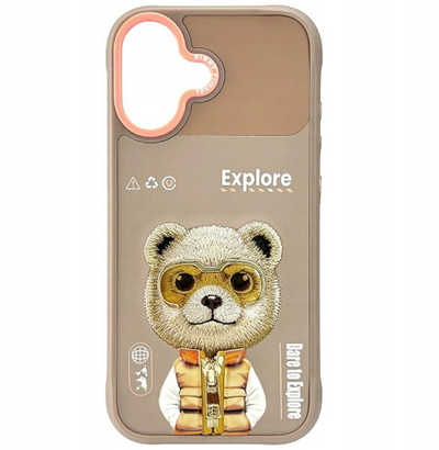 Këllëf telefoni Nimmy Cool and Cute 2.0 Bear, për iPhone 17, beige