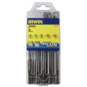 Set i majeve shpuese Irwin SDS+ 10502089, 5/6/10/12/8mm