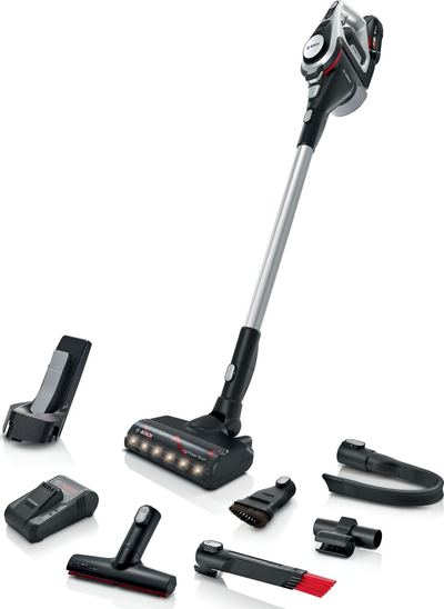 Fshesë pa kabllo Bosch Unlimited Serie 8 BSS82SIL, 18V, me bateri që ndërrohet, e zezë argjendi
