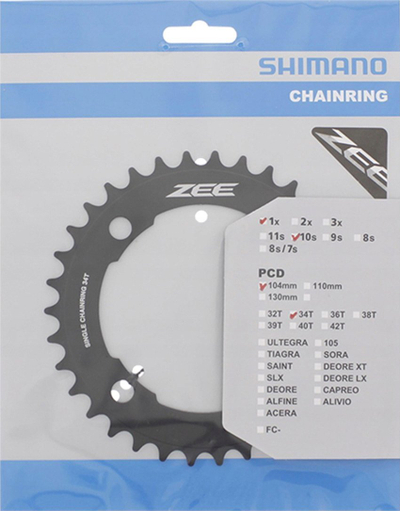 Kurorë zinxhiri Shimano Zee FC-M640 FC-M645, 34T, 104mm, e zezë