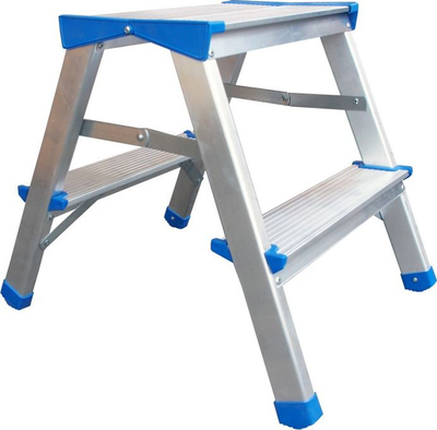 Shkallë palosëse Drabex 7001, platformë 45 cm, alumini