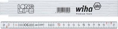Metër palosës Wiha Longlife 410 2000 27057, 2m, set 10 copë, i bardhë