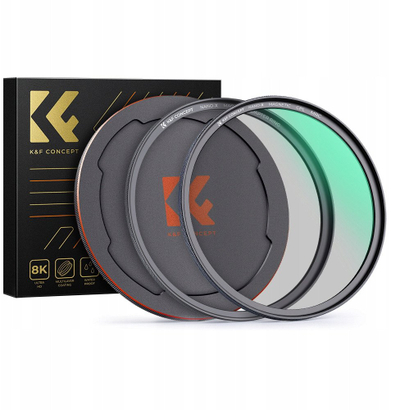Магнетен филтер CPL K&amp;F Concept Nano-X, 58mm, водоотпорен, црн