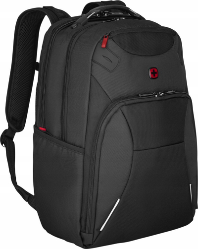 Çantë shpine Wenger Cosmic, 17", për laptop, e zezë