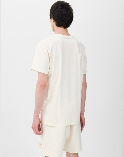 Bluzë T-shirt për burra 4F M 4FWSS24TTSHM1284, pambuk, me xhep te gjoksi, bezhë e hapur