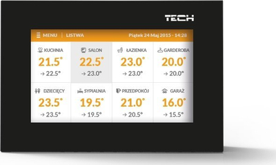 Panel kontrolli Tech M-7, me tela, me ekran me prekje, i zi