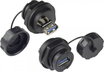 Konektor USB Alcasa IC04-U304, USB A femër, i zi