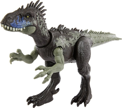 Lodër dinozaur Mattel Jurassic World Dryptosaurus, Wild Roar, me zë dhe lëvizje, gri e jeshile