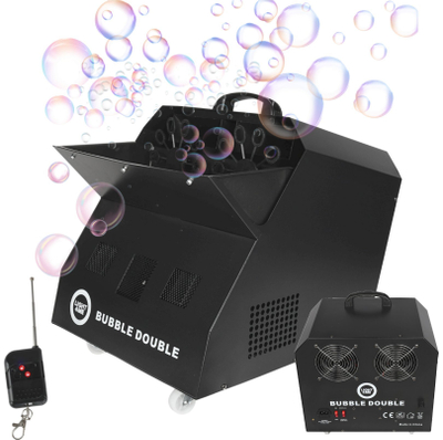 Makina flluskash Light4me BUBBLE DOUBLE, 300W, me telekomandë pa tela, e zezë
