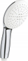 Dush dore Grohe Tempesta, 2 spërkatje, 7.4 L/min, krom