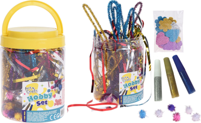 Set arti dhe punëdore The Magic Toy Shop Hobby, 100 copë, kavanoz plastik, shumëngjyrësh