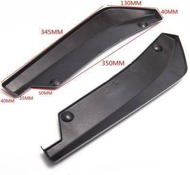 Difuzor universal për parakolp mbrashtë MTuning, fin dekorative, 38.5cm, pamje karbon