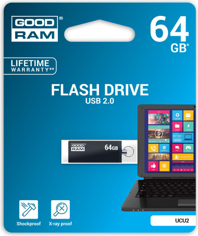 USB ГудРАМ Куб UCU2, 64GB, USB 2.0, црн